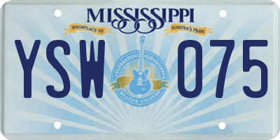 MS license plate YSW075
