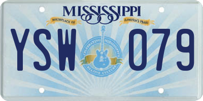 MS license plate YSW079