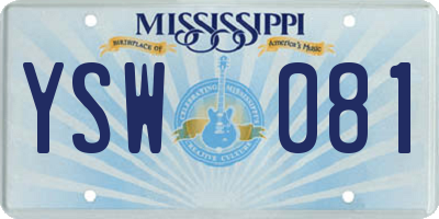 MS license plate YSW081