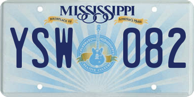 MS license plate YSW082
