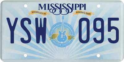 MS license plate YSW095