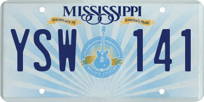 MS license plate YSW141