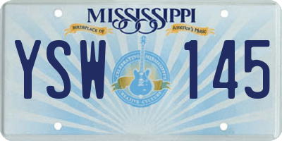 MS license plate YSW145