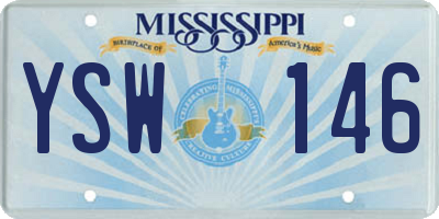 MS license plate YSW146