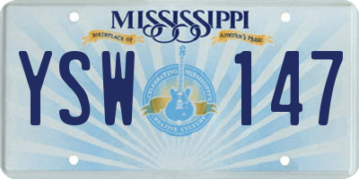 MS license plate YSW147