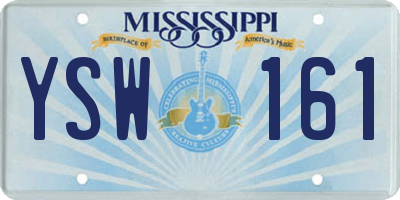 MS license plate YSW161