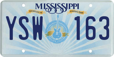 MS license plate YSW163