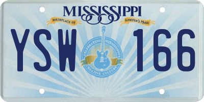 MS license plate YSW166