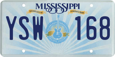 MS license plate YSW168