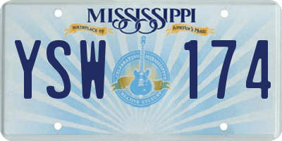 MS license plate YSW174