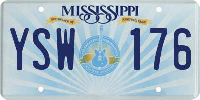 MS license plate YSW176