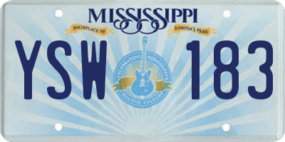 MS license plate YSW183
