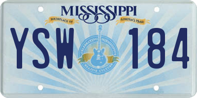 MS license plate YSW184