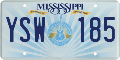 MS license plate YSW185