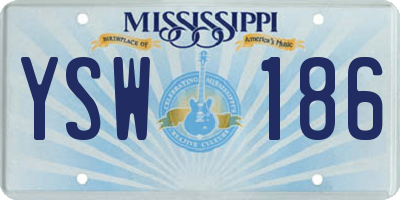 MS license plate YSW186