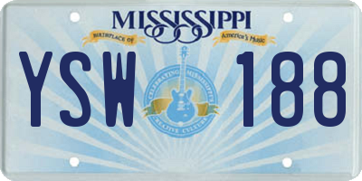 MS license plate YSW188