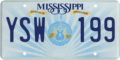 MS license plate YSW199