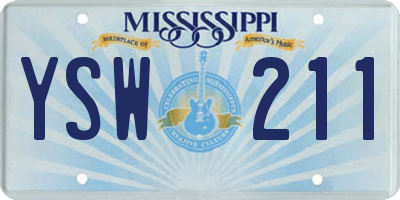 MS license plate YSW211