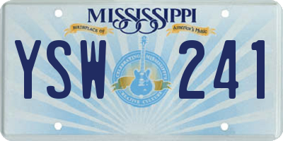 MS license plate YSW241