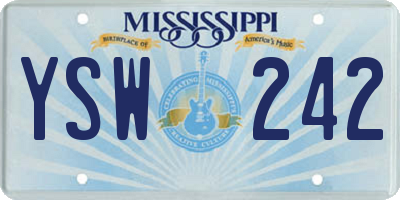 MS license plate YSW242
