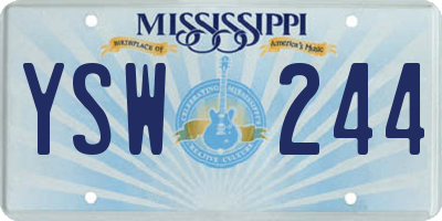 MS license plate YSW244