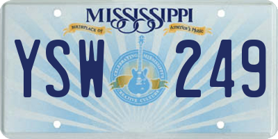 MS license plate YSW249