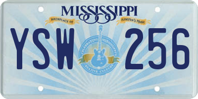 MS license plate YSW256