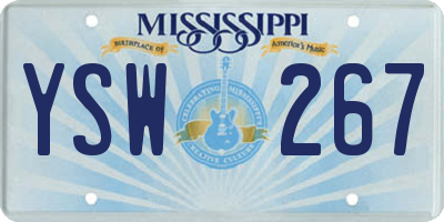 MS license plate YSW267
