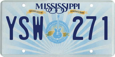 MS license plate YSW271