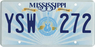 MS license plate YSW272