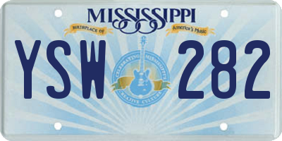 MS license plate YSW282