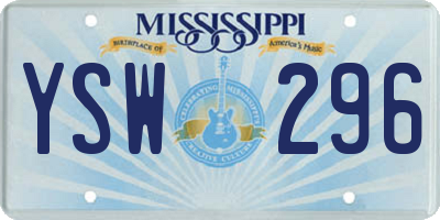 MS license plate YSW296