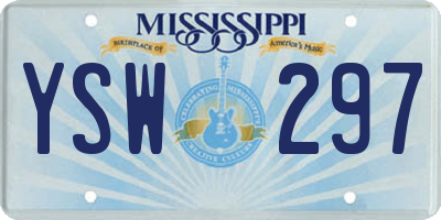 MS license plate YSW297