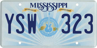 MS license plate YSW323