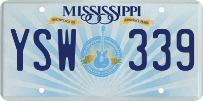 MS license plate YSW339