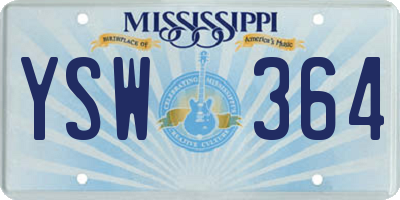 MS license plate YSW364