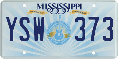 MS license plate YSW373