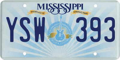 MS license plate YSW393