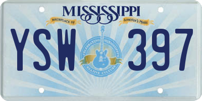 MS license plate YSW397