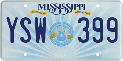 MS license plate YSW399
