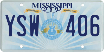 MS license plate YSW406