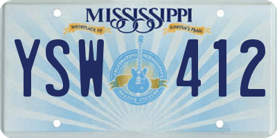 MS license plate YSW412
