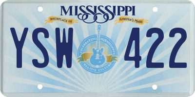 MS license plate YSW422