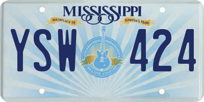MS license plate YSW424