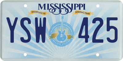 MS license plate YSW425