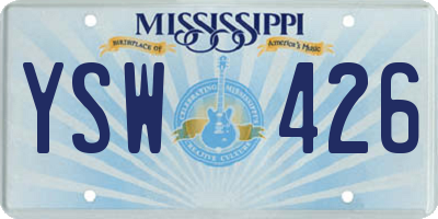 MS license plate YSW426