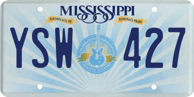 MS license plate YSW427