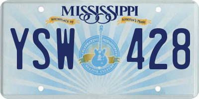 MS license plate YSW428