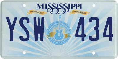 MS license plate YSW434