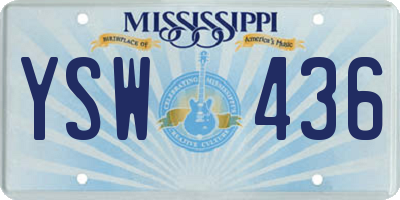 MS license plate YSW436